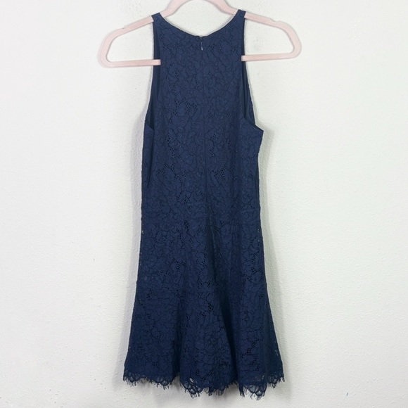 Joie Navy Blue Lace Fit And Flare Sleeveless Dress size 0 - Picture 9 of 10